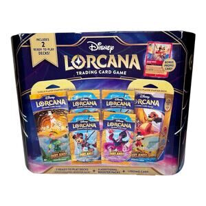 Disney Lorcana Trading Card Game 2 Decks 4 Booster Packs 1 Promo Card Sealed